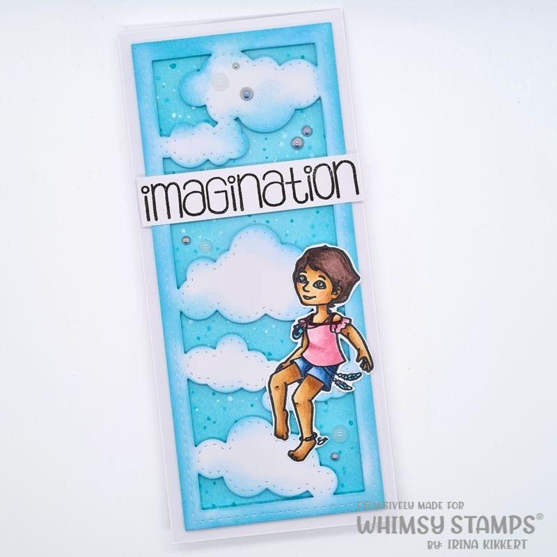 Whimsy Stamps Woolly Bear Kids Imagination Clear Stamps BS1059 Imagination