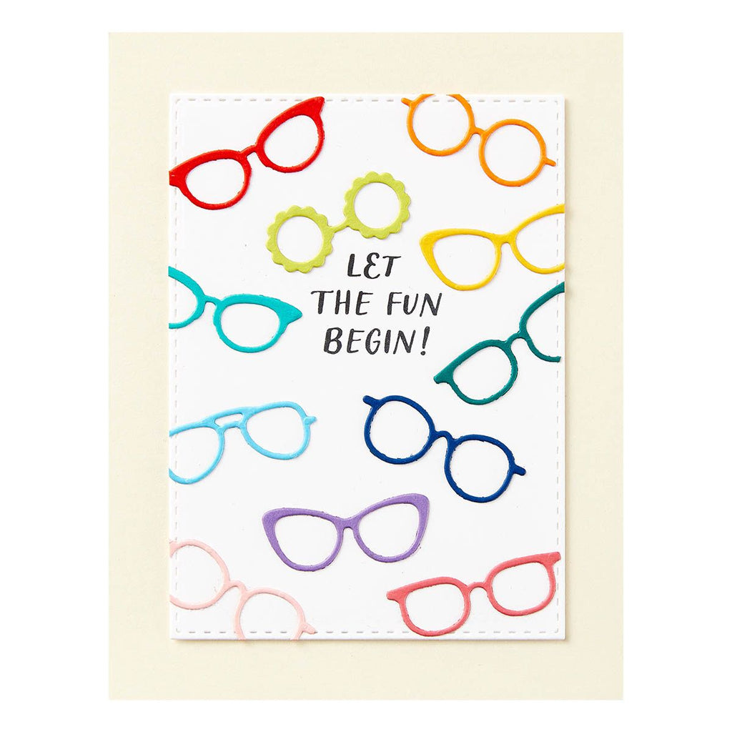 s2-379 Spellbinders Smart Glasses Etched Dies rainbow glasses
