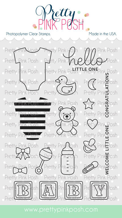 Pretty Pink Posh Baby Basics Clear Stamps