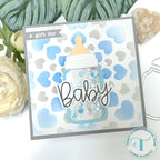 Trinity Stamps Baby Bottle Shaker Die Set tmd-293 heart