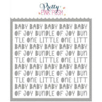 Pretty Pink Posh Baby Words Stencil