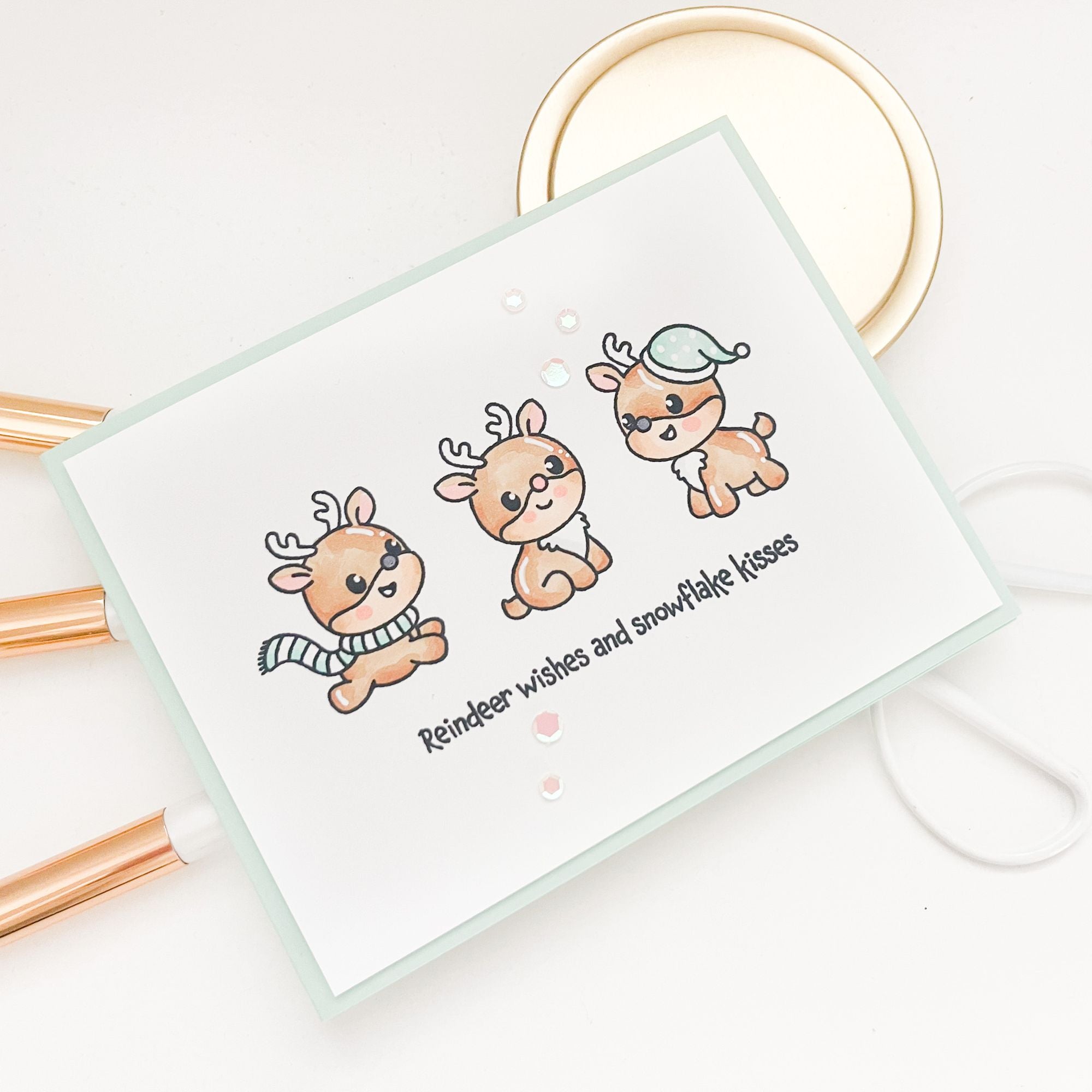 Simon Says Clear Stamps Baby Fawn 3272ssc And Everything Nice Christmas Card