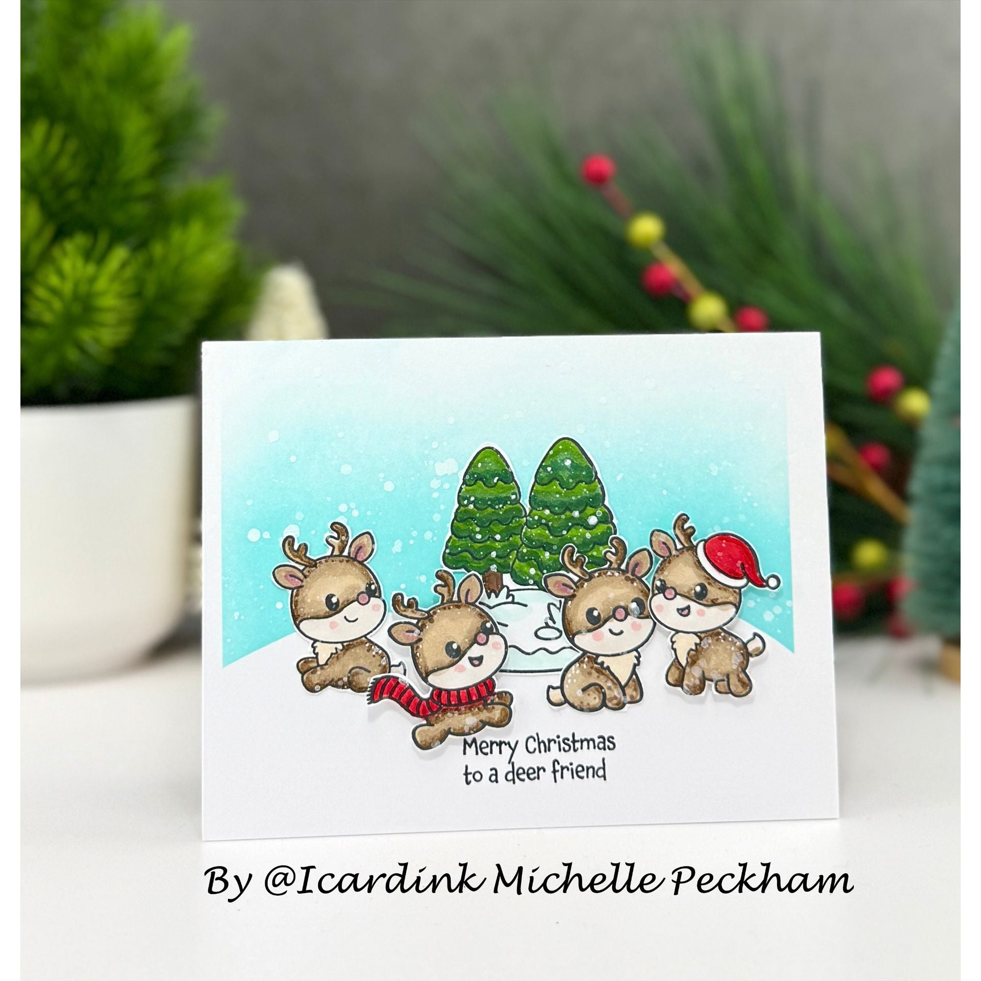 Simon Says Clear Stamps Baby Fawn 3272ssc And Everything Nice Christmas Card