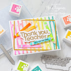Simon Says Stamp Pencil Embossing Folder and Cutting Die Back to School sfd515 Moments in Time Teacher Card