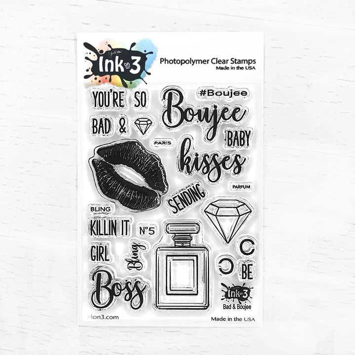 Inkon3 BAD AND BOUJEE Clear Stamps 040413*