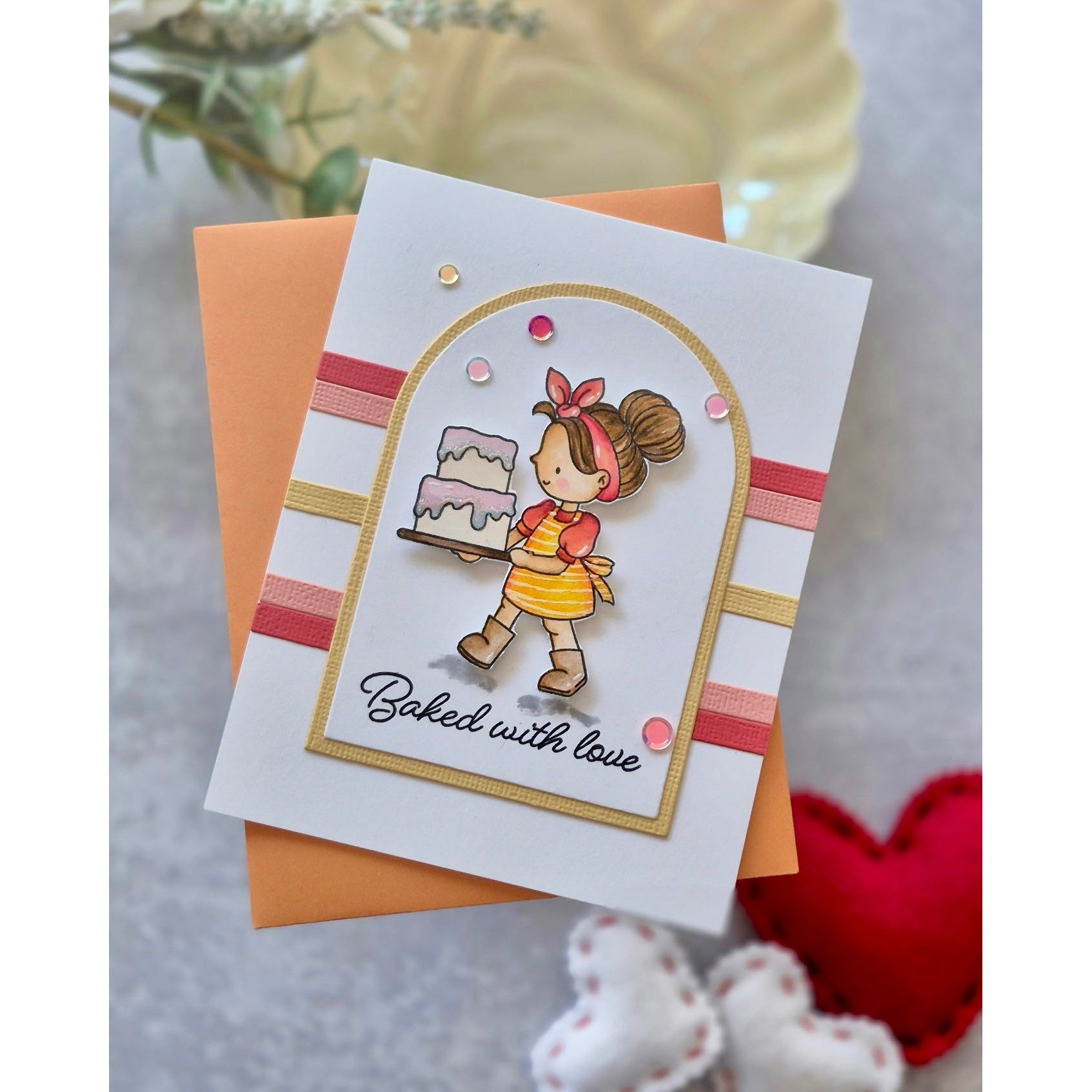 Simon Says Clear Stamps Baked with Love 2269ssc STAMPtember Love Card