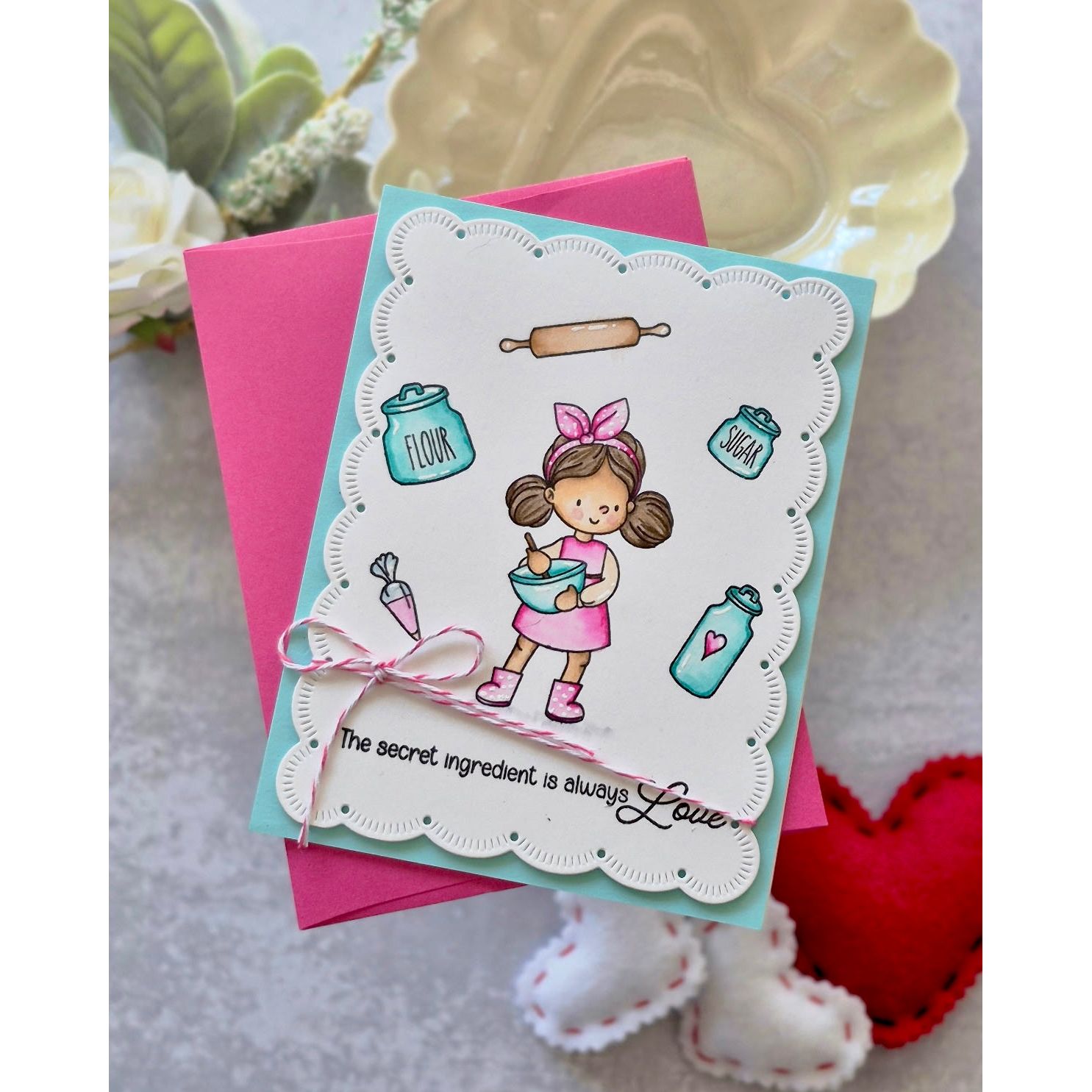 Simon Says Clear Stamps Baked with Love 2269ssc STAMPtember Love Card
