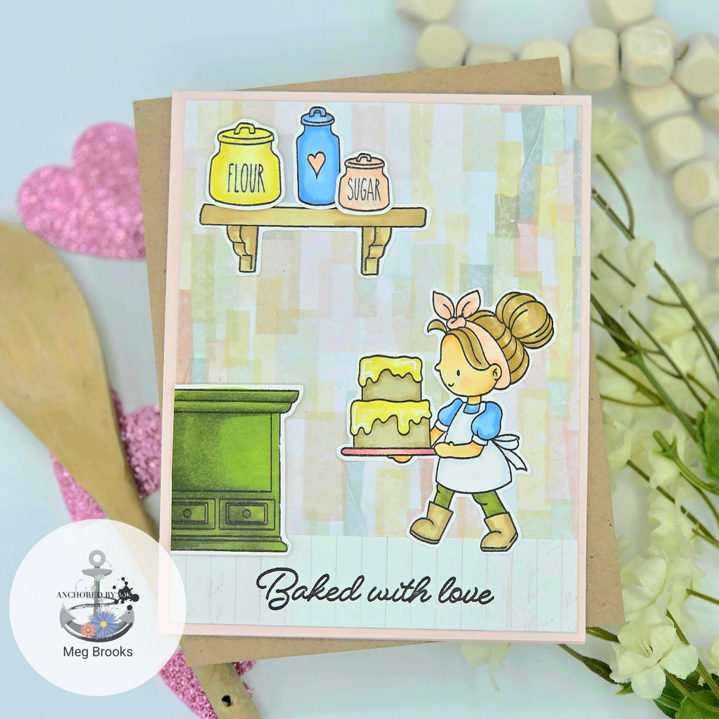 Simon Says Stamps and Dies Baked With Love set1045bl STAMPtember Love Card