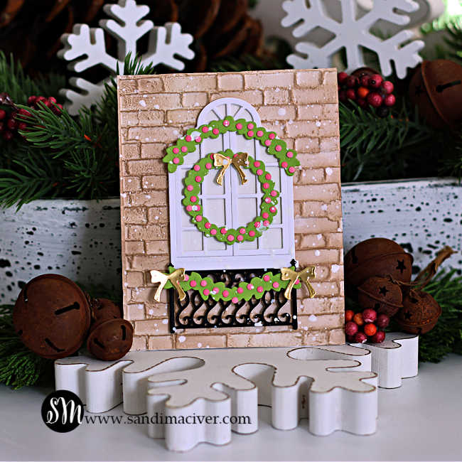 Simon Says Stamp Holiday Windows Dies Bundle set1102hw And Everything Nice Christmas Card | color-code:ALT05