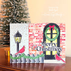 Simon Says Stamp Balcony Windows Wafer Dies 1477sd And Everything Nice Christmas Card