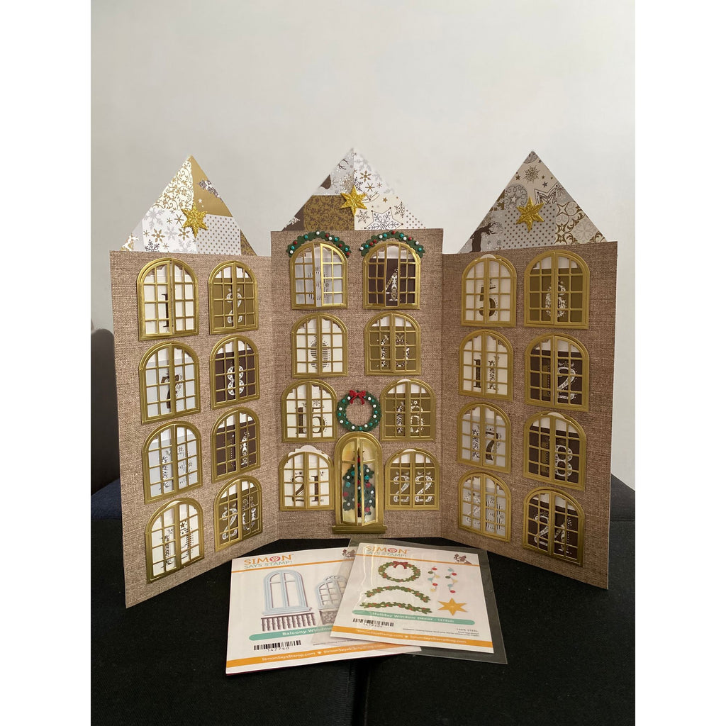 Simon Says Stamp Holiday Windows Dies Bundle set1102hw And Everything Nice Christmas Countdown
