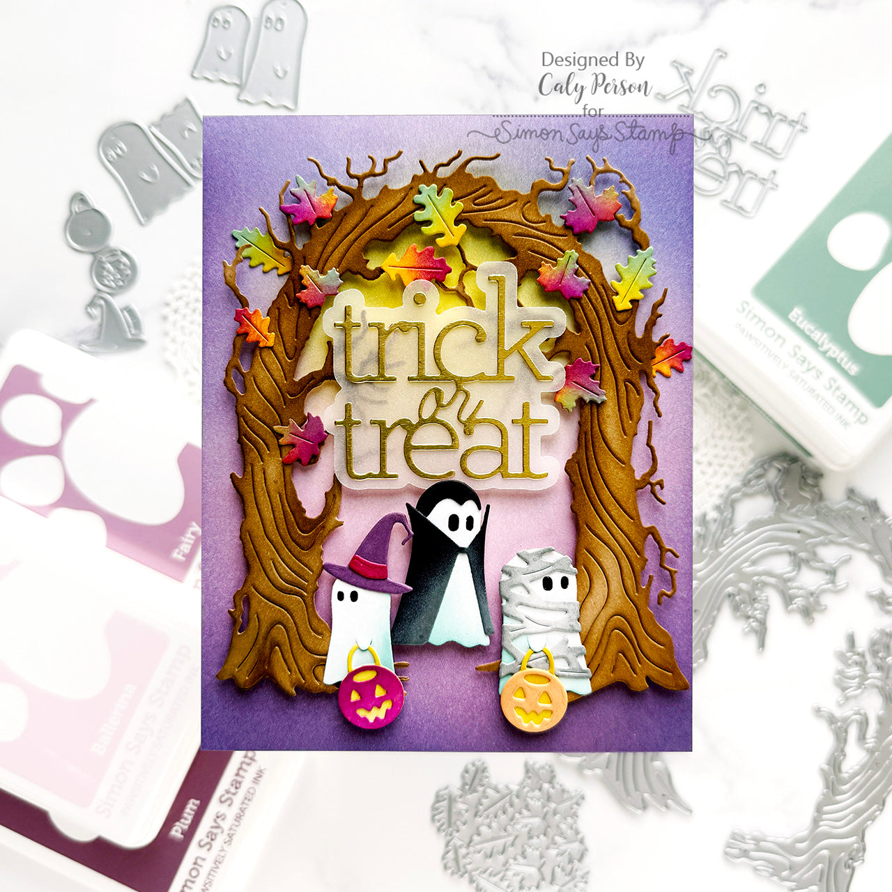 Simon Says Stamp Pawsitively Saturated Ink Pad Ballerina ssk105 STAMPtember Halloween Card
