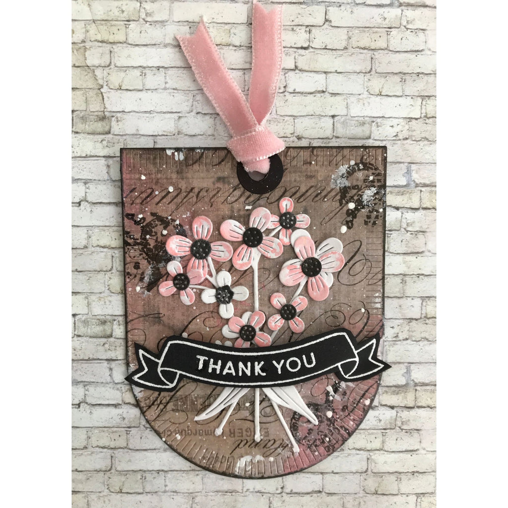 Simon Says Clear Stamps Banner Greetings 3189ssc Moments in Time Thank You Tag