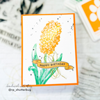 Simon Says Stamp Stencil Banner Greetings 1081stc Moments in Time Birthday Card