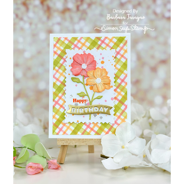 Simon Says Stamp Charming Flower Stem Wafer Dies s997 STAMPtember Birthday Card | color-code:ALT07