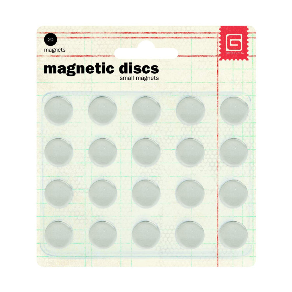 BasicGrey Combo Self Adhesive Magnetic Discs met-020 Small Discs Alone