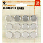 BasicGrey Large Magnetic Discs Self Adhesive met-522