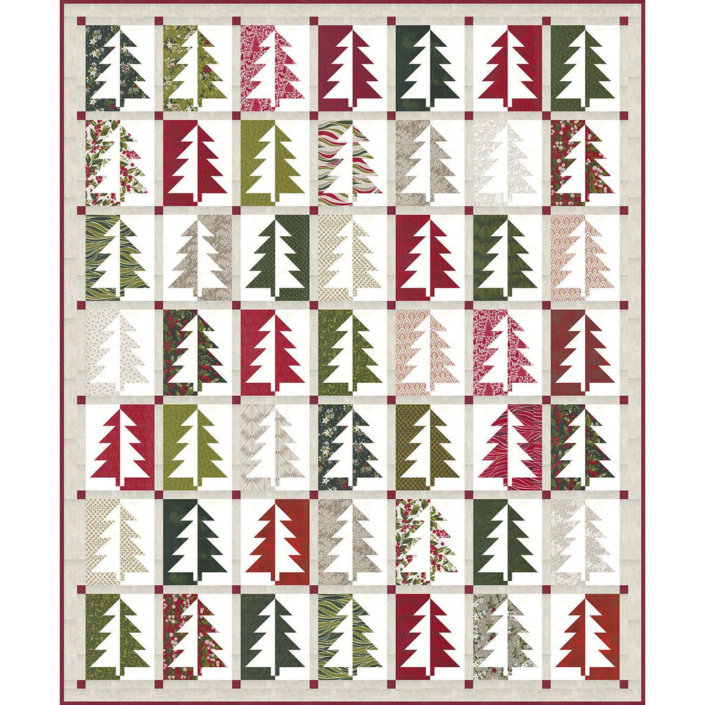 BasicGrey Pine View Printed Booklet pat071b Geometric Trees