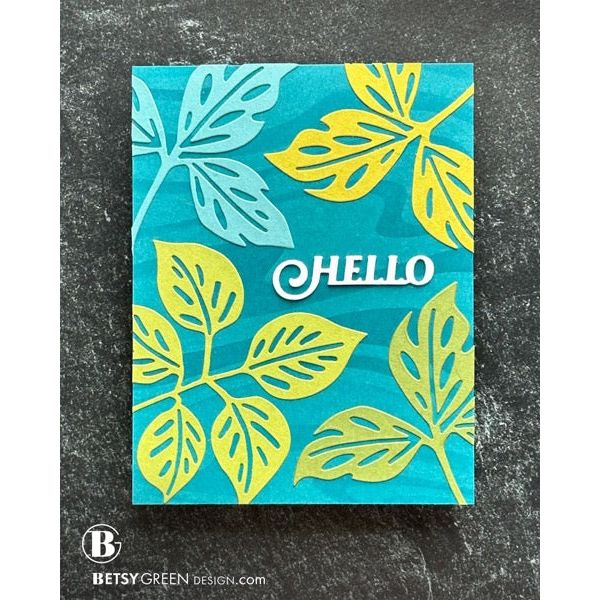 Simon Says Stamp Basil Leaves Wafer Dies 1315md Friend Like You Hello Card | color-code:ALT03