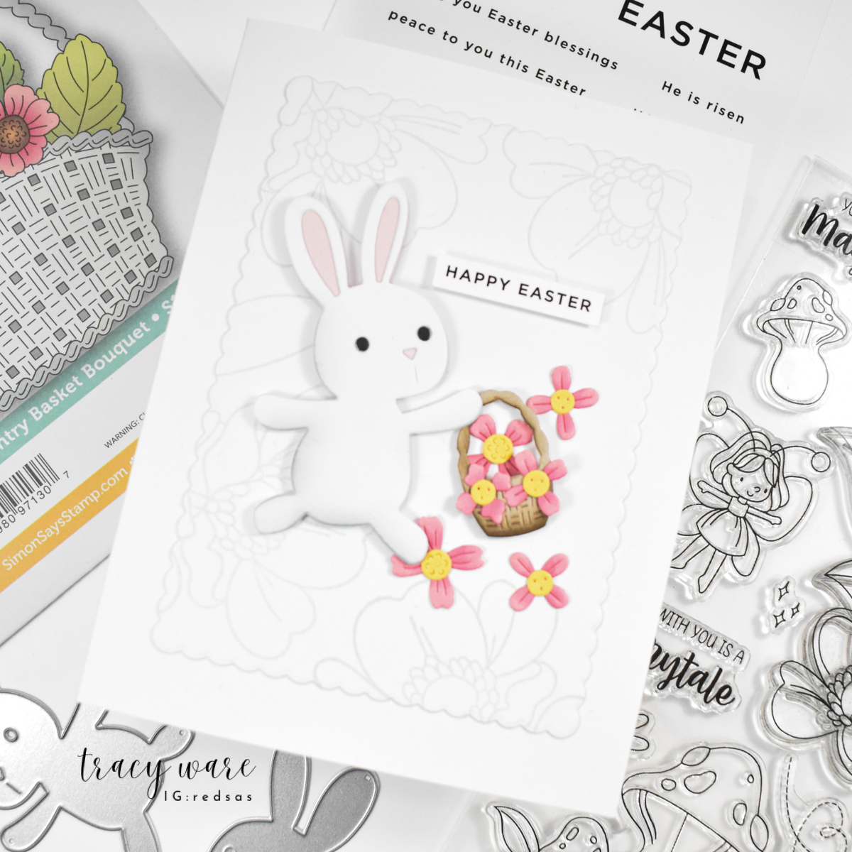 Simon Says Stamp Basket Bunny Wafer Dies s1119 Beautiful Moments Easter Card | color-code:ALT02