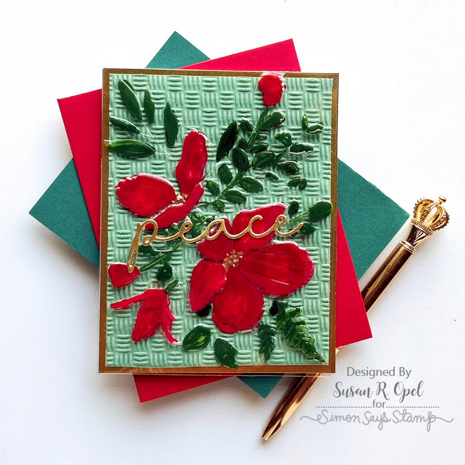 Simon Says Stamp Embossing Folder Basket Weave sf462