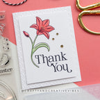 Simon Says Clear Stamps Basket of Blooms 2380ssc Beautiful Moments Thank You Card
