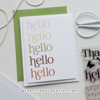 Simon Says Clear Stamps Basket of Blooms 2380ssc Beautiful Moments Hello Card