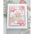 Simon Says Clear Stamps Basket of Blooms 2380ssc Beautiful Moments Hello Card