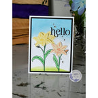 Simon Says Clear Stamps Basket of Blooms 2380ssc Beautiful Moments Hello Card