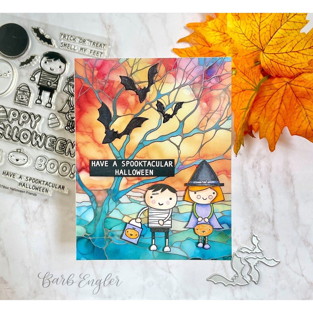 Simon Says Stamp Bat Trio Wafer Dies 1124sd Cheering for You Halloween Card | color-code:ALT05