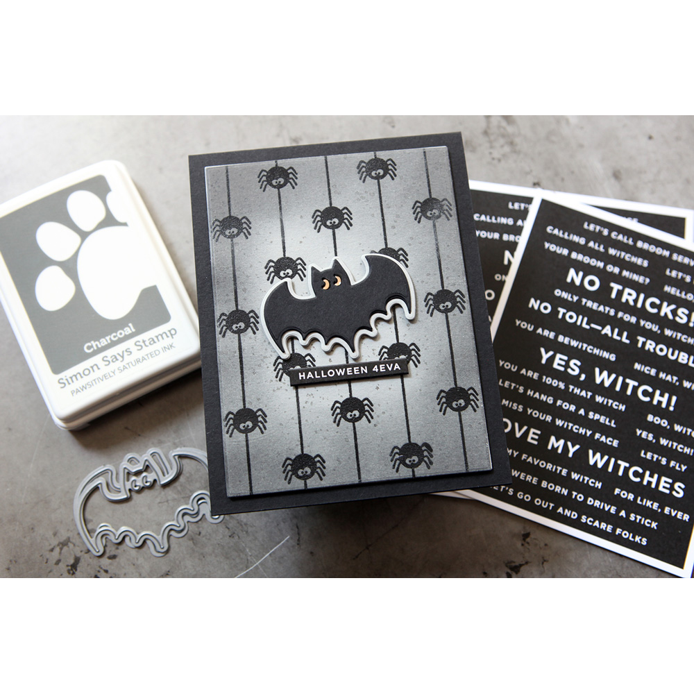 Simon Says Stamp! CZ Design BATTY Wafer Dies czd103 Halloween Card | color-code:ALT01