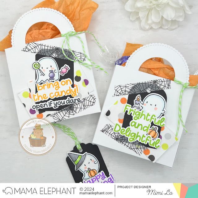 Mama Elephant Be Scary Clear Stamps treat bags