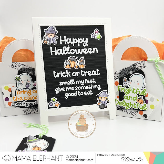 Mama Elephant Be Scary Clear Stamp and Die Set happy halloween