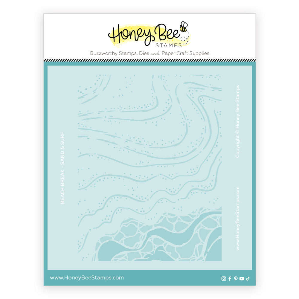 Honey Bee Beach Break Stencils hbsl-150 Detailed Product View