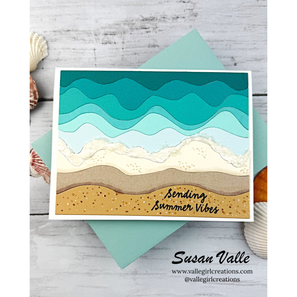 Simon Says Stamp Beach Bird's Eye Wafer Die 1623md Shine On Susan Valle Summer Vibes Card