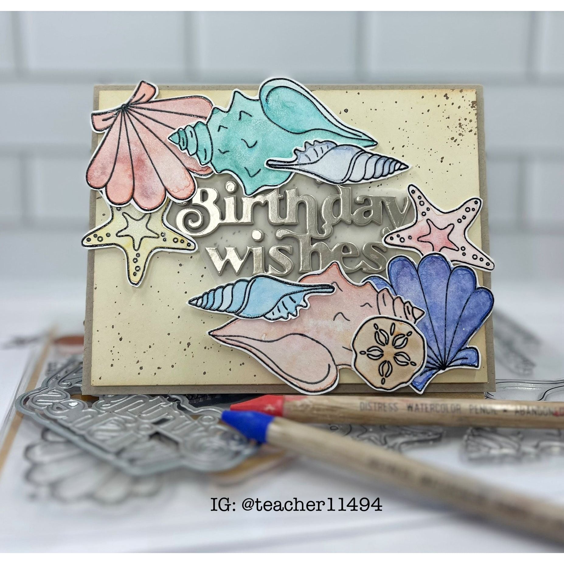 Simon Says Clear Stamps Beachcombing 2066ssc Sunny Vibes Birthday Card