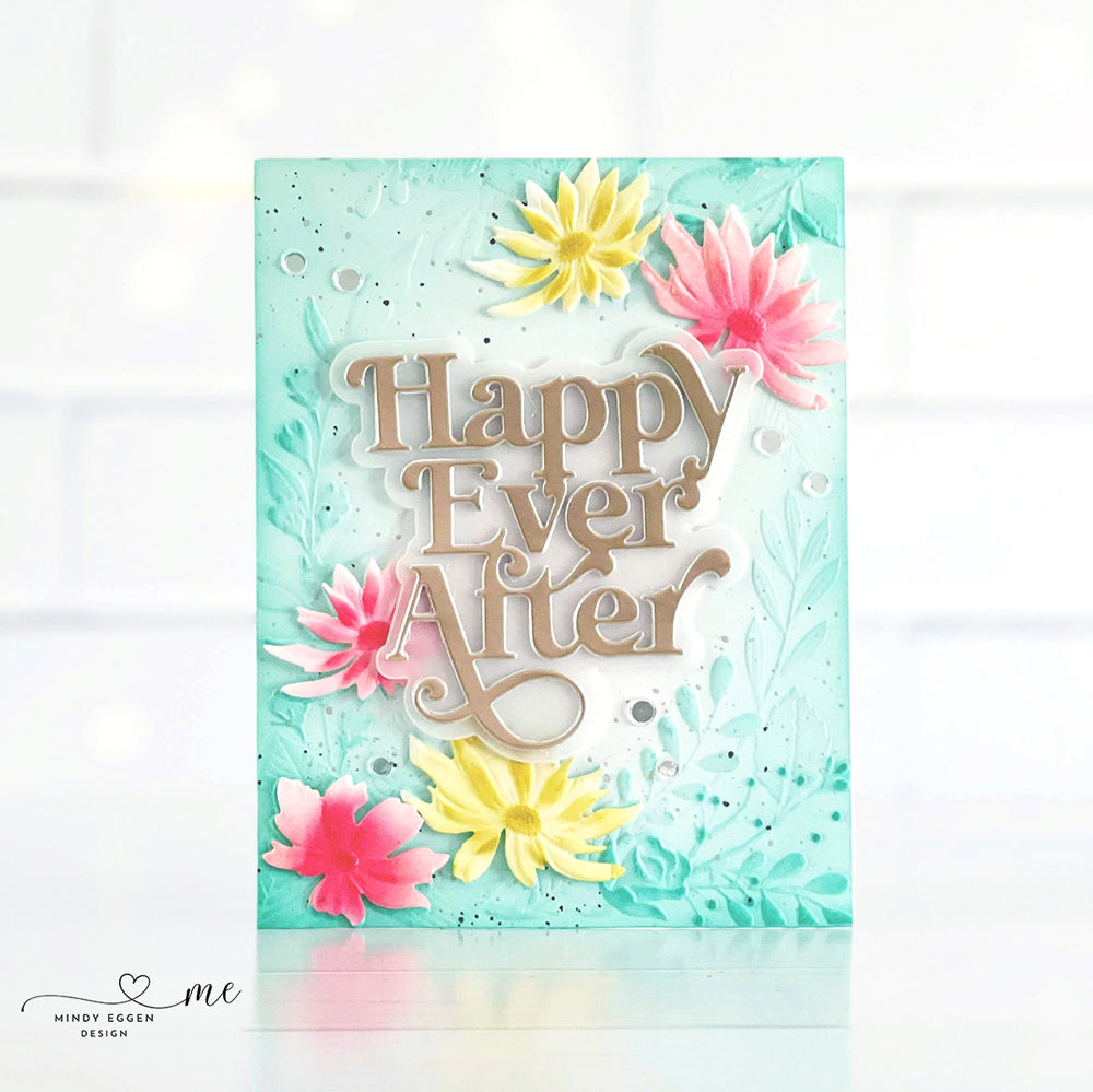 Simon Says Stamp Embossing Folder and Cutting Dies Beaufort Floral Frame sfd380 Celebrate Wedding Card