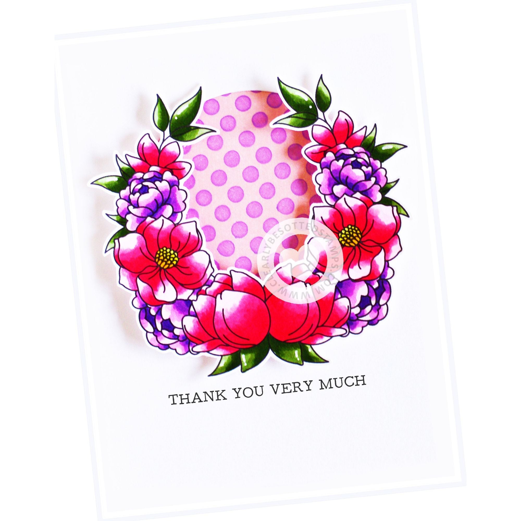Clearly Besotted Beautiful Blooms Clear Stamps pink