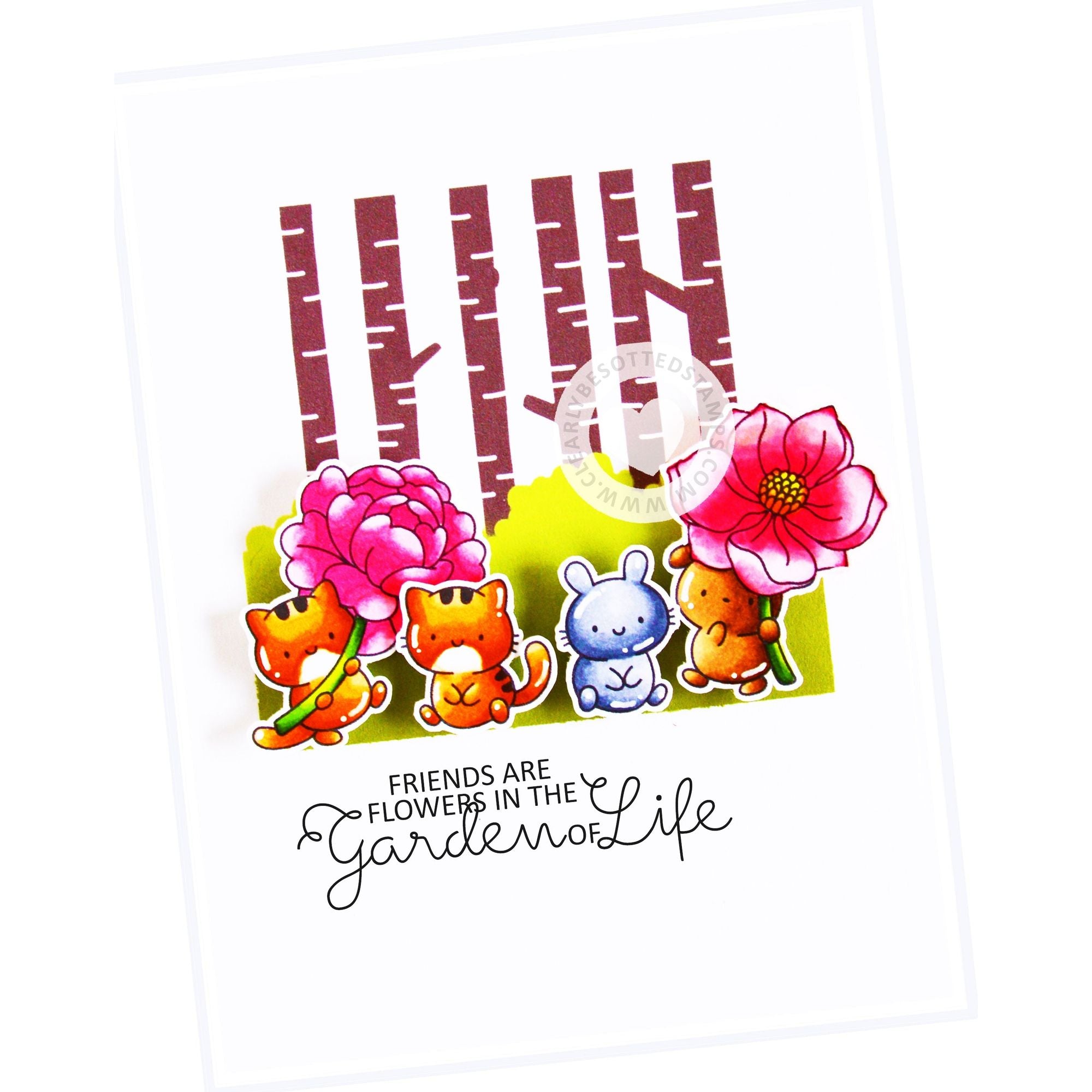 Clearly Besotted Beautiful Blooms Clear Stamps critters