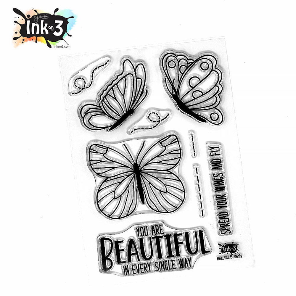 Inkon3 Beautiful Butterfly Clear Stamps 89935