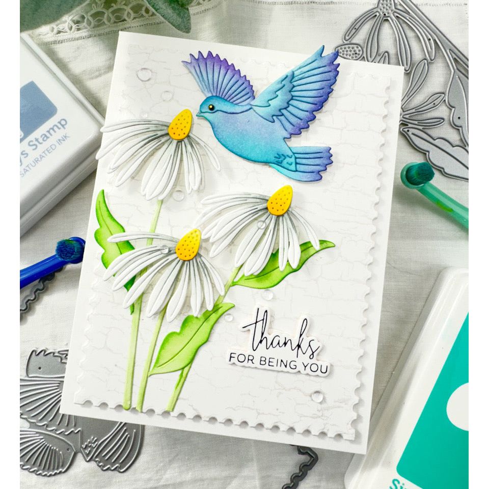 Simon Says Stamp Beautiful Dove Wafer Dies s884 Splendor Thanks Card | color-code:ALT06