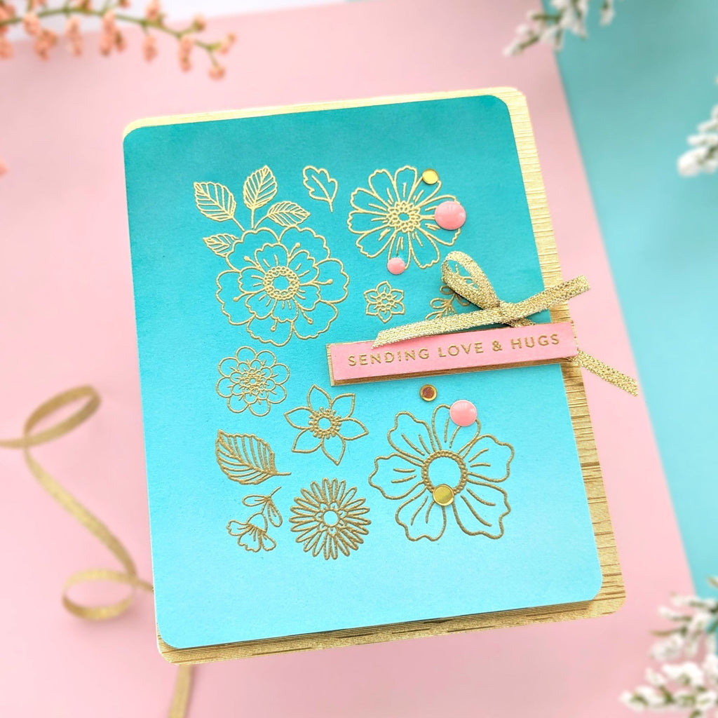 Simon Says Clear Stamps Beautiful Blooms 3036ssc Sunny Vibes Love and Hugs Card | color-code:ALT03