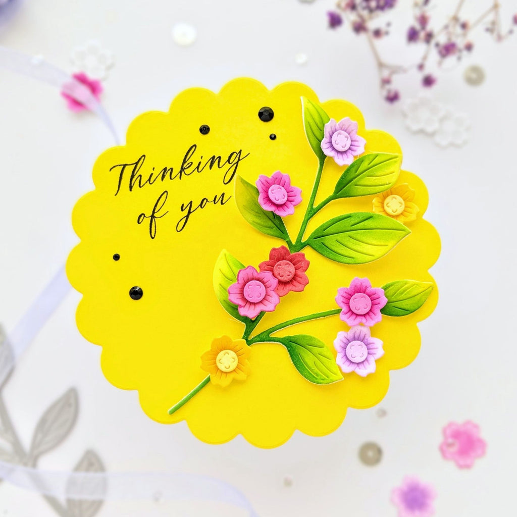 Simon Says Stamp Beautiful Branch Wafer Dies s1020 Happy Camper Thinking of You Card