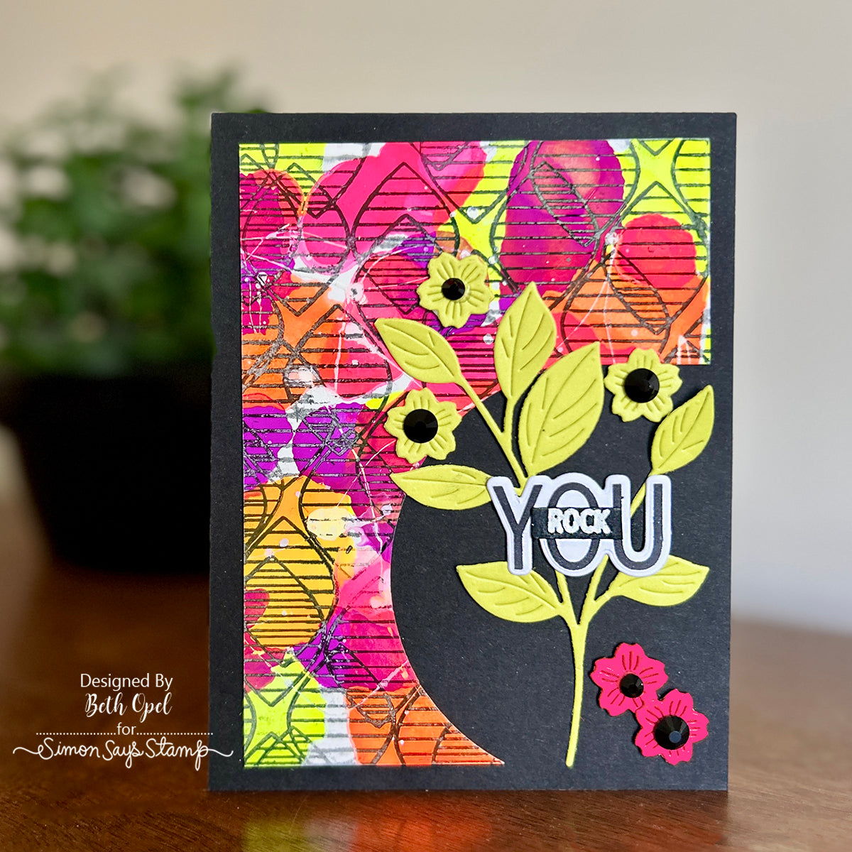 Simon Says Stamp Beautiful Branch Wafer Dies s1020 Happy Camper You Rock Card