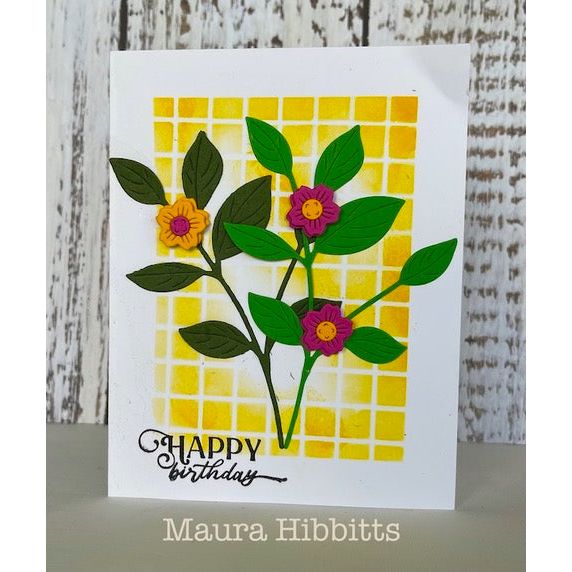Simon Says Stamp Beautiful Branch Wafer Dies s1020 Happy Camper Birthday Card