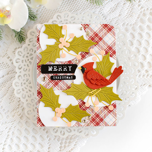 Simon Says Stamp Beautiful Cardinal Wafer Die s1046 Sugar and Spice Christmas Card | color-code:ALT05