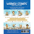 Whimsy Stamps Quick Card Fronts Bee Cute wsqcf-07