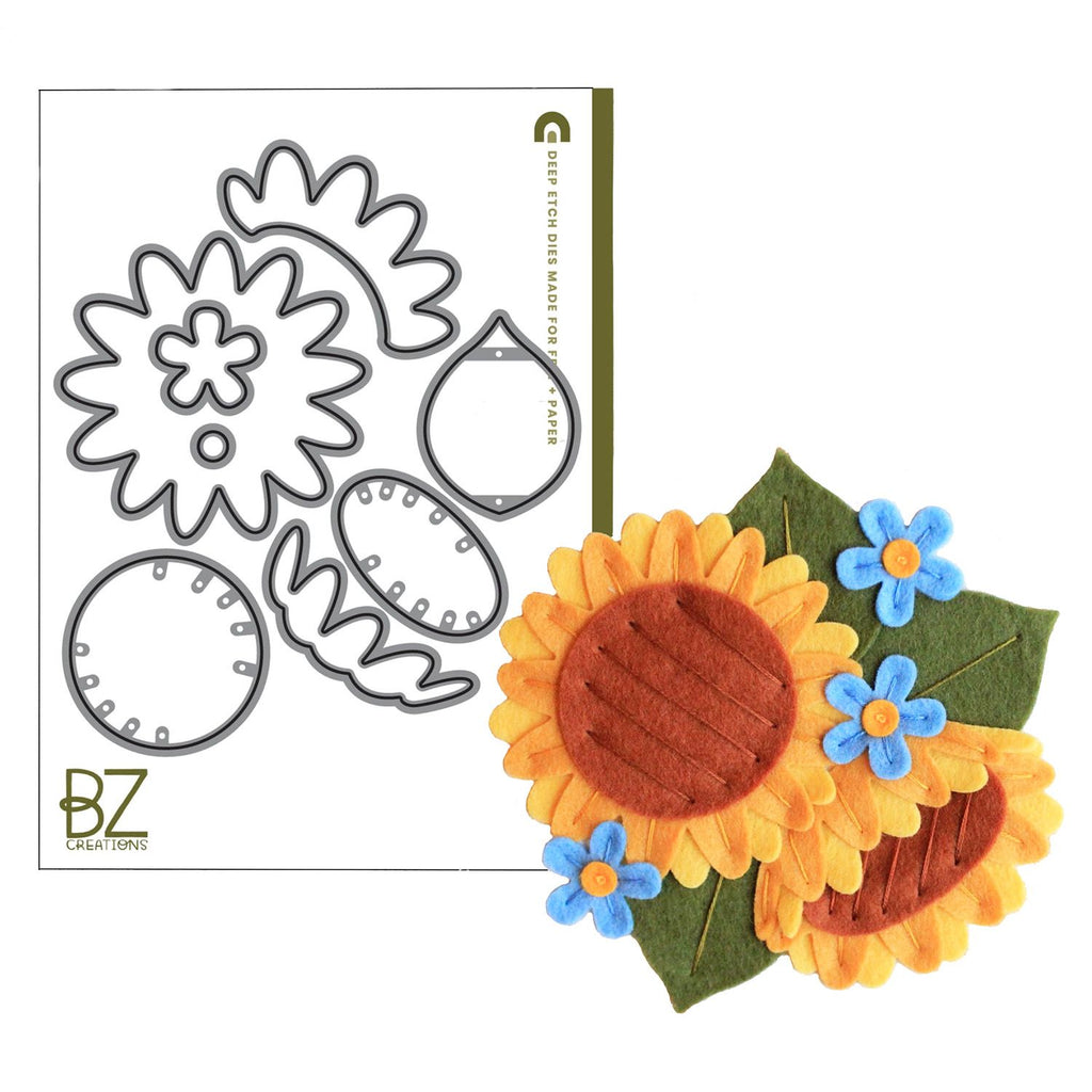 Benzie Design BZ Spray of Sunflowers Deep Etch Dies tded071