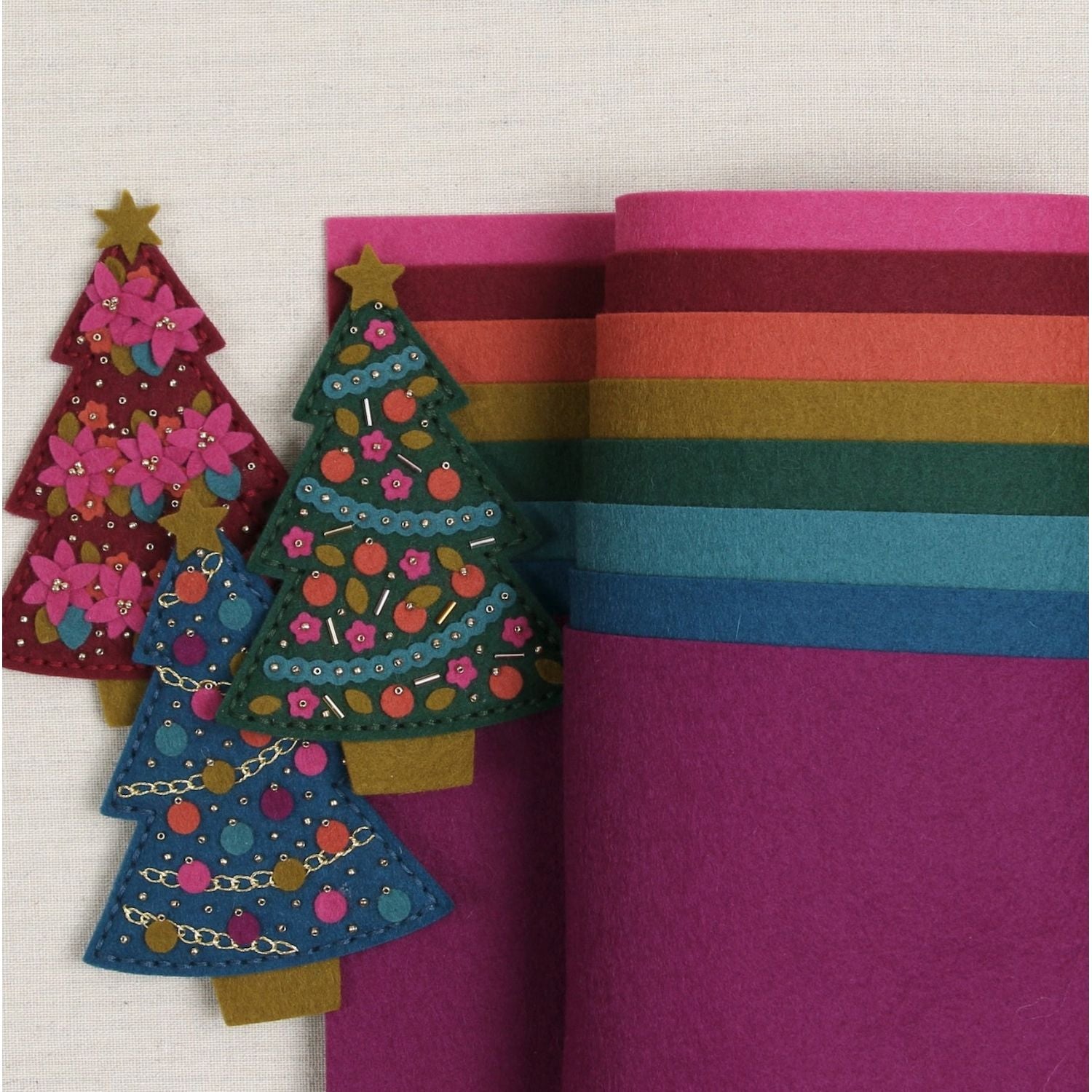 Benzie Design Bellwether Wool Felt Sheets Baroque wp1023wf christmas tree