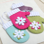 Benzie Design Mini Mittens Deep Etch Dies tded05 ornament colorful winter snowflake felt detail